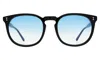 Illesteva Lawrence Sunglasses In Black / Blue Flat Gradient See Through