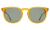 Illesteva Eldridge 56 Sunglasses In Honey / Olive Flat