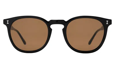 Illesteva Eldridge Sunglasses In Black / Brown Flat