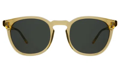 Illesteva Eldridge Sunglasses In Clear Blond / Olive Flat