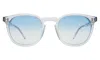 Illesteva Eldridge Sunglasses In Clear / Blue Flat Gradient See Through