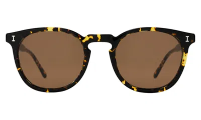 Illesteva Eldridge Sunglasses In Flame / Brown Flat