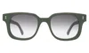 Illesteva Ellison Sunglasses In Matte Eucalyptus / Grey Flat Gradient
