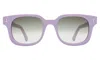 Illesteva Ellison Sunglasses In Matte Lavender / Olive Flat Gradient