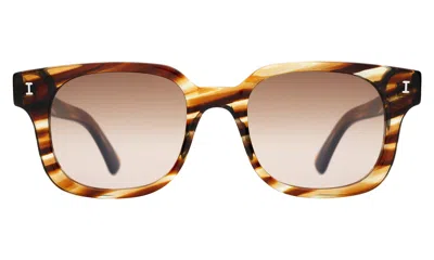 Illesteva Ellison Sunglasses In Sand Dune / Brown Flat Gradient