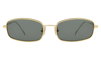 Illesteva Flushing Sunglasses In Gold / Olive Flat