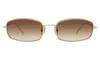 Illesteva Flushing Sunglasses In Rose Gold / Brown Flat Gradient