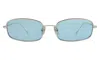 Illesteva Flushing Sunglasses In Silver / Light Blue Flat See Through