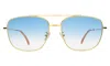 Illesteva Frankie Sunglasses In Gold / Blue Flat Gradient See Through