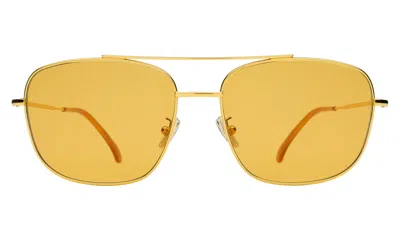 Illesteva Frankie Sunglasses In Gold / Brown Flat Gradient