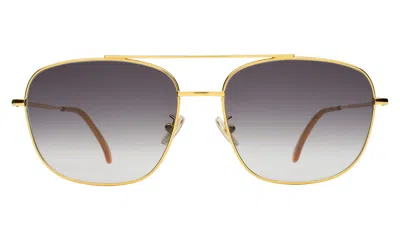 Illesteva Frankie Sunglasses In Gold / Grey Flat Gradient