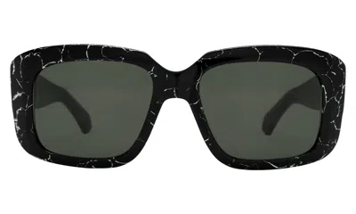 Illesteva Geno Sunglasses In Obsidian / Olive