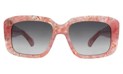 Illesteva Geno Sunglasses In Rose Quartz / Grey Gradient