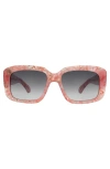 Illesteva Geno Sunglasses In Rose Quartz/grey