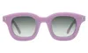 Illesteva George Sunglasses In Matte Lilac / Olive Flat Gradient