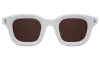 Illesteva George Sunglasses In White / Brown Flat