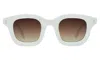 Illesteva George Sunglasses In White / Brown Flat Gradient