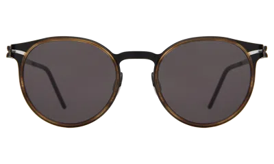 Illesteva Great Jones Titanium Sunglasses In Scotch/matte Black / Grey
