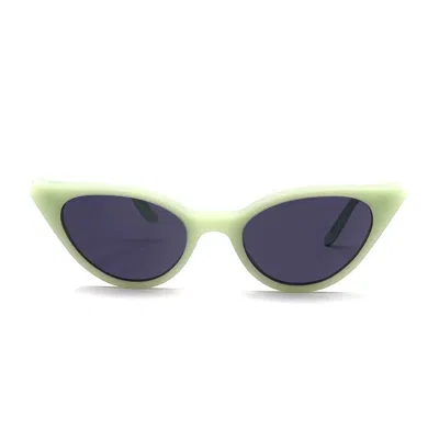 Illesteva Green Isabella Celluloid Cat-eye Sunglasses