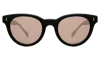 Illesteva Greenport Sunglasses In Matte Black / Mauve Flat Mirror