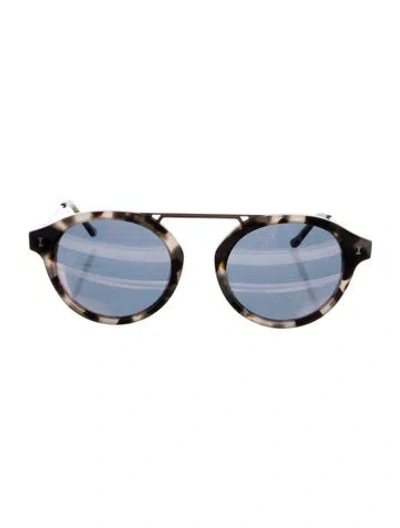 Pre-owned Illesteva Greenwich Round Sunglasses In Neutral
