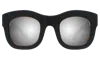 Illesteva Hamilton Ring Sunglasses In Matte Black / Silver Mirror