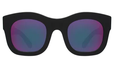 Illesteva Hamilton Sunglasses In Black / Pink Mirror