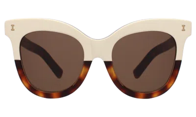 Illesteva Holly Sunglasses In Half/half Cream / Grey