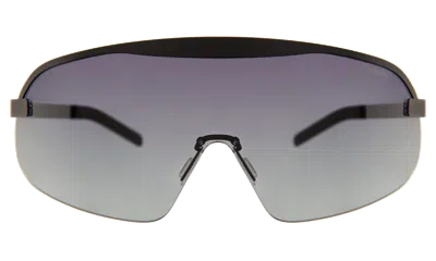Illesteva Hopper Sunglasses In Matte Black / Grey Gradient