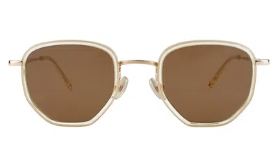 Illesteva Hunter Ace Sunglasses In Champagne/gold / Brown