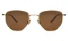 Illesteva Hunter Sunglasses In Gold / Brown