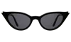 Illesteva Isabella Sunglasses In Black / Grey Flat