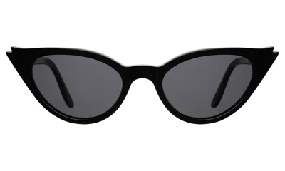 Illesteva Isabella Sunglasses In White / Honey Flat See Through