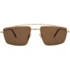 Illesteva Jane Sunglasses In Rose Gold/brown
