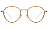 Illesteva Jefferson Ace Optical In Saddle/gold / Optical