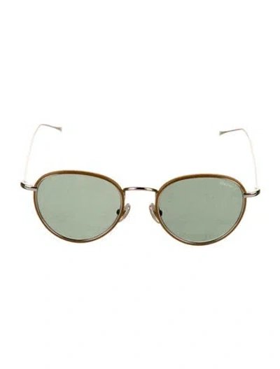 Pre-owned Illesteva Jefferson Ace Round Sunglasses In Brown