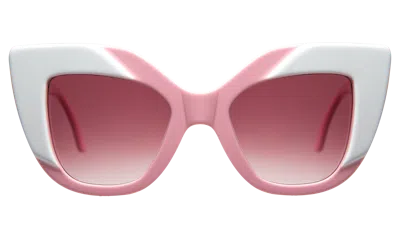 Illesteva Juliette Sunglasses In Pink White / Rose Gradient