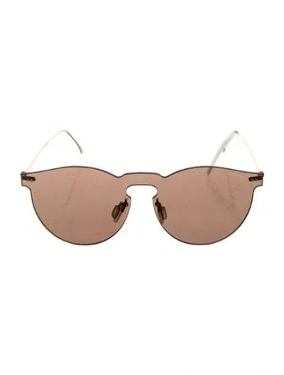 Pre-owned Illesteva Leonard 2 Mask Round Sunglasses In Gold