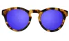 Illesteva Leonard (classic Flex Hinge) Sunglasses In Honey Tortoise / Violet Mirror