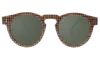Illesteva Leonard (classic Flex Hinge) Sunglasses In Houndstooth / Olive Metal Mirror