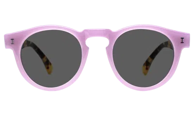 Illesteva Leonard (classic Flex Hinge) Sunglasses In Purple/tortoise / Grey