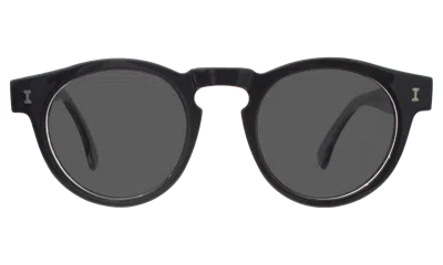 Illesteva Leonard (classic Flex Hinge) Sunglasses In Tuxedo / Grey
