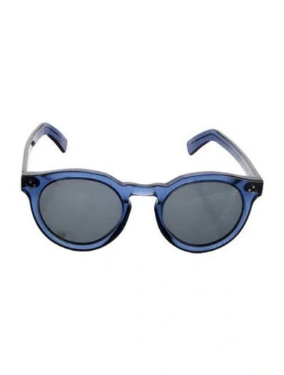 Pre-owned Illesteva Leonard Ii Round Sunglasses In Blue