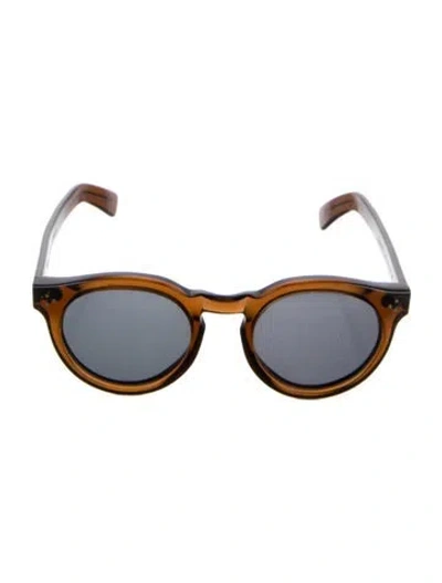 Pre-owned Illesteva Leonard Ii Round Sunglasses In Brown