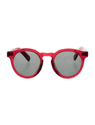 Pre-owned Illesteva Leonard Ii Round Sunglasses In Red