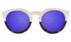 Illesteva Leonard Ii Sunglasses In Half/half Cream/havana / Violet Mirror