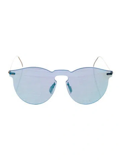 Pre-owned Illesteva Leonard Mask Round Sunglasses In Blue