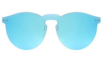 Illesteva Leonard Mask Sunglasses In Light Blue / Light Blue