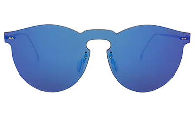 Illesteva Leonard Mask Sunglasses In Royal Blue / Royal Blue