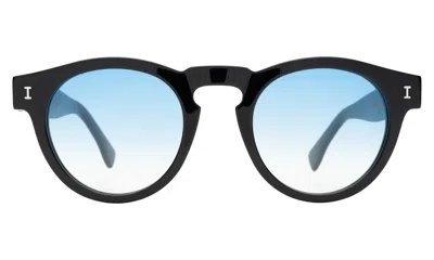 Illesteva Leonard Sunglasses In Black / Blue Gradient See Through